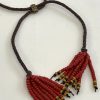 Falling Leave Necklace Slider and Tassel view